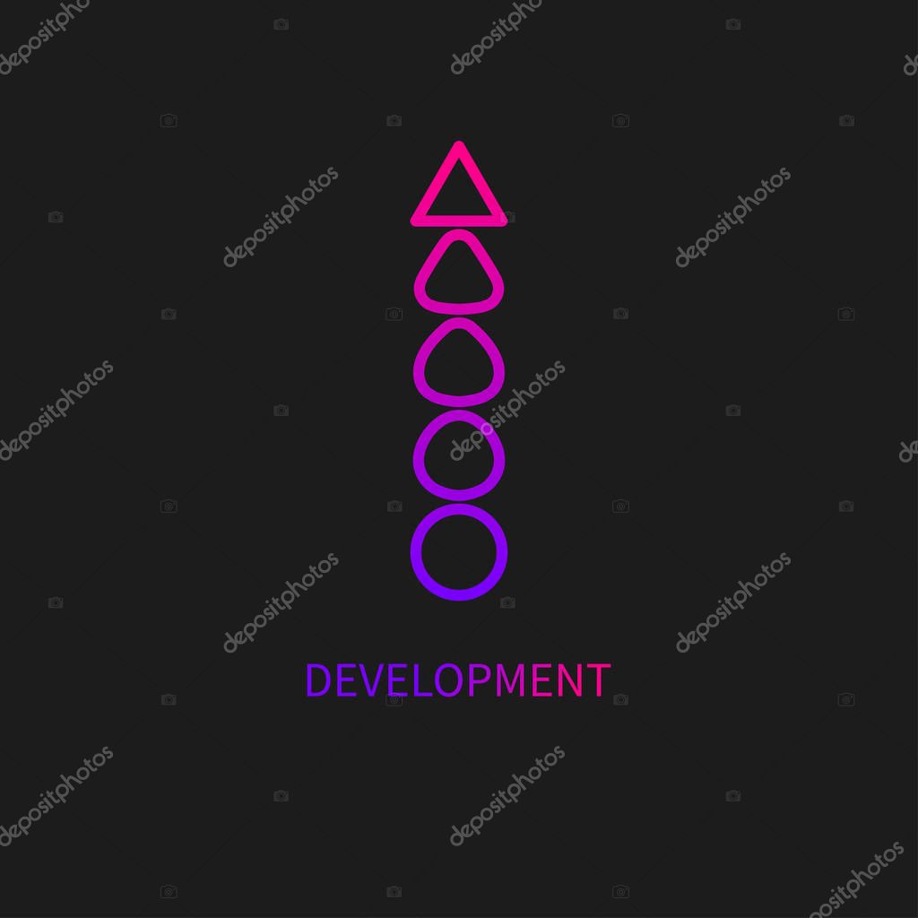 Transform and evolution icon, business development logo, transformation and life coaching, personal growth, Vector graphic design
