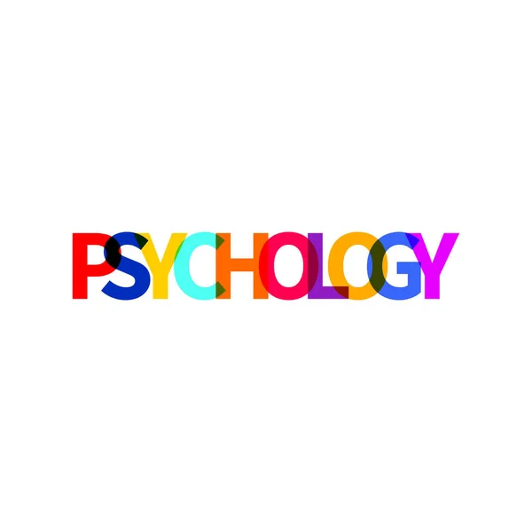 Word psychology, bright letters — Stock Vector