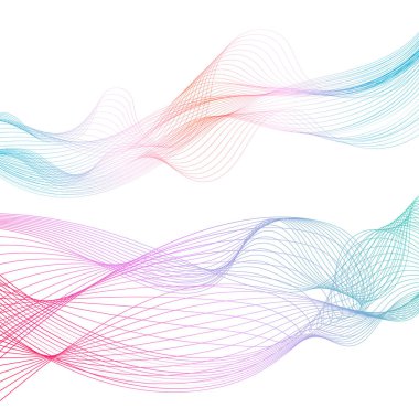 Vektör soyut dalgalı eleman