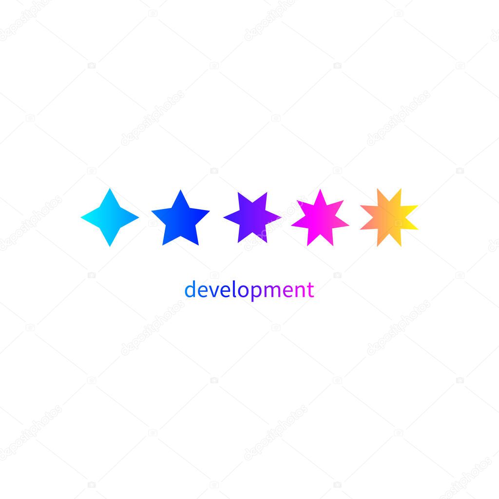 Transform, change, growth icon, training, evolution icon business development education, brand business coach logo evolution sign personal life coaching Vector