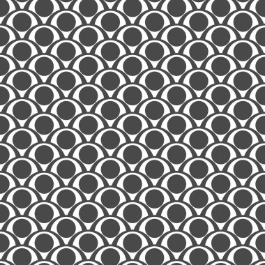 Siyah ve beyaz daireler çiziyor. Deniz kızı kuyruğu mavi arka plan. Vektör düz resimleme