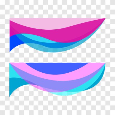 Dalgalı tasarım elemanı. Broşür, afiş, broşür