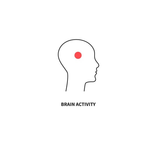 Logo Actividad Cerebral Potencial Intelectual Símbolo Salud Mental Icono Psiquiatría — Archivo Imágenes Vectoriales