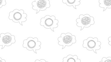 Zihin haritası geçmişi, psikolojinin kusursuz düzeni, koçluk afişi. Zihin haritası modeli. Karışık ve çözülmemiş kabarcıklar. Vektör illüstrasyonu