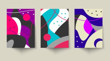 Sanatsal geometrik şekilli yaratıcı poster