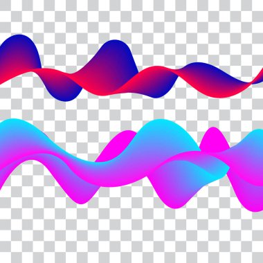 Dalgalı tasarım elemanı. Broşür, afiş, broşür. Sıvı, renk dalgası, eğri çizgi. Vektör illüstrasyonu