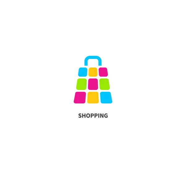 Online alışveriş, alışveriş çantası, hediye — Stok Vektör