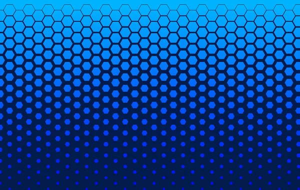 Bannière de technologie demi-teinte avec hexagones — Image vectorielle