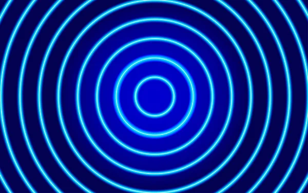 Kreisförmiger neonleuchtender blauer Hintergrund — Stockvektor