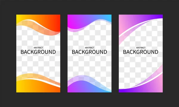 Set of abstract geometric templates for web applications — Stock Vector