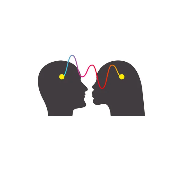 Relations Entre Homme Femme Communication Interpersonnelle Thérapie Illustration Abstraite Symbole — Image vectorielle