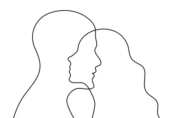 Relations Entre Homme Femme Affiche Communication Interpersonnelle Thérapie Illustration Abstraite — Image vectorielle