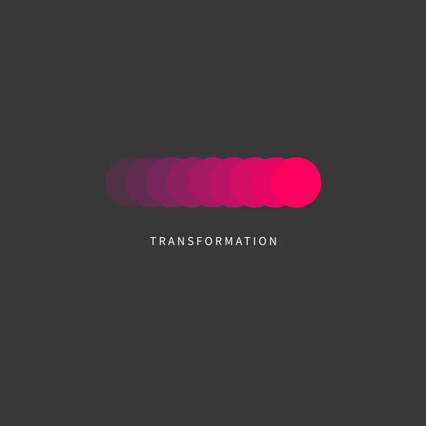 Ändra Ikon Transformation Evolution Utveckling Coaching Färg Logotyp Vektor Illustration — Stock vektor