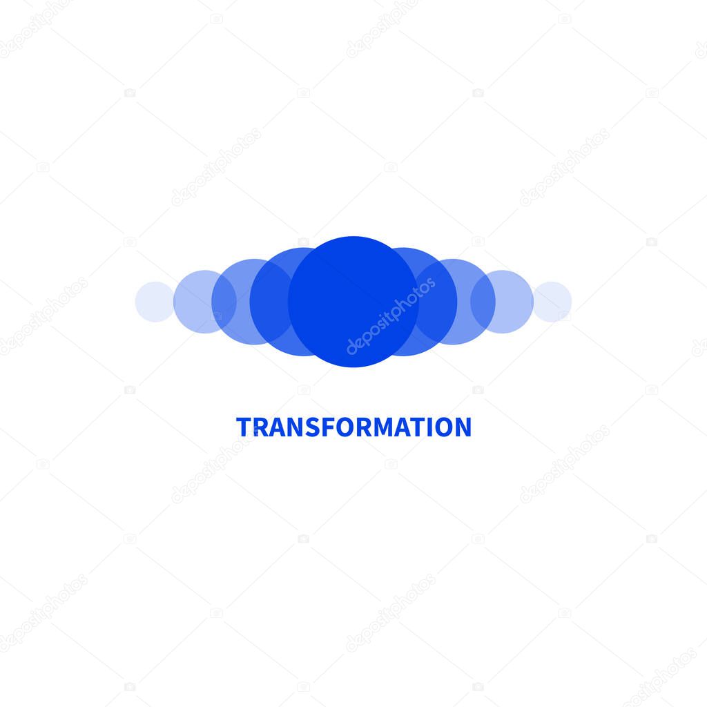 Coaching logo. Transforming, transformation icon. Symbol of coach