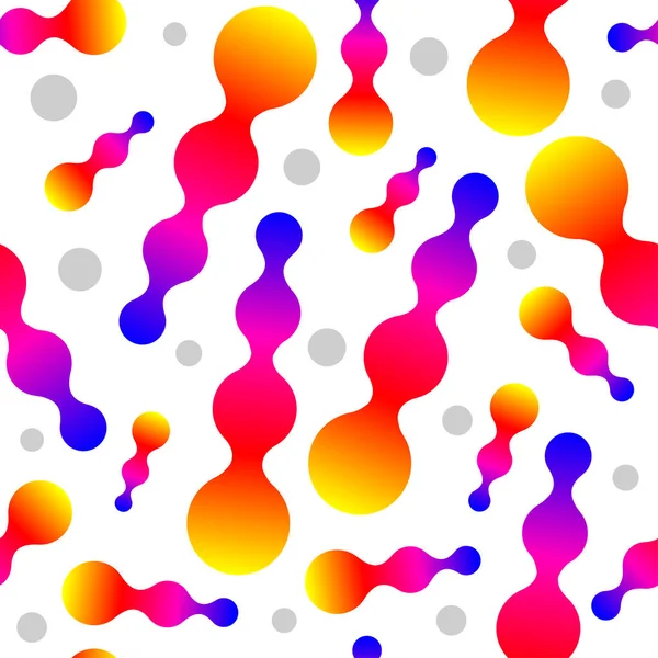 Patrón futurista abstracto sin costura con formas de color — Archivo Imágenes Vectoriales