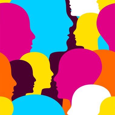 Kalabalık kusursuz bir düzen içinde. Pazarlama ajansı için arka plan. İnsan kaynakları düz illüstrasyon