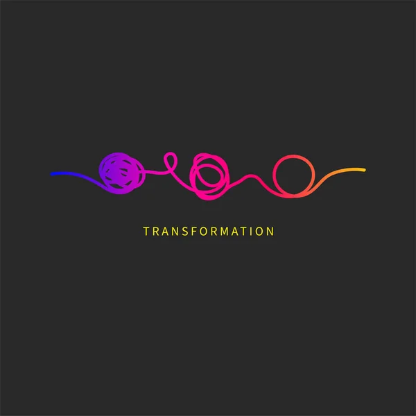Psychotherapie Ikone Transformationssymbol Logotherapie Psychoanalyse Entwicklungszeichen Vektorillustration — Stockvektor