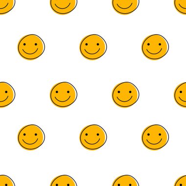 Nisan ayı için güler yüzlü komik yüzler. Tatlı pozitif arkaplan