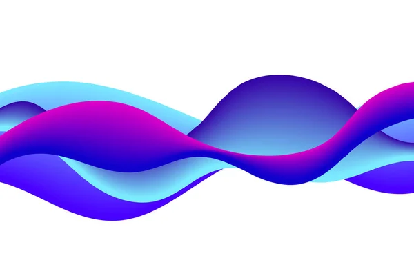 Abstract Wave Smooth Blue Shape Wavy Graphic Design Element Vector — Stock Vector