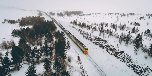 Російські залізничного зимові — стокове фото