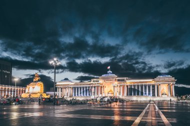 mongolia parlament capital clipart