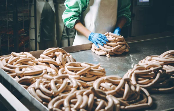 Salsiccia produzione di carne — Foto Stock