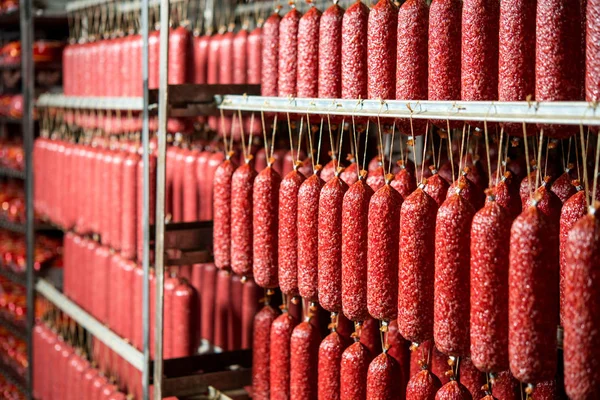 Korv köttproduktion — Stockfoto