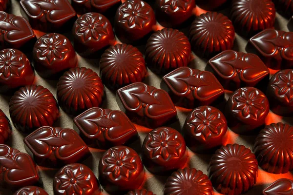 Chocolate candy making — Stock Photo, Image