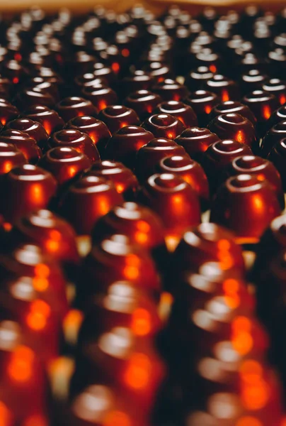 Chocolate candy making — Stock Photo, Image