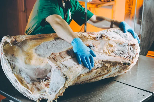 Fábrica de corte de carne — Fotografia de Stock