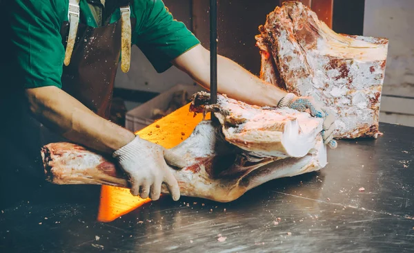 Fábrica de corte de carne — Fotografia de Stock