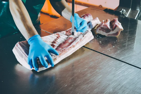 Fabbrica di taglio carne — Foto Stock