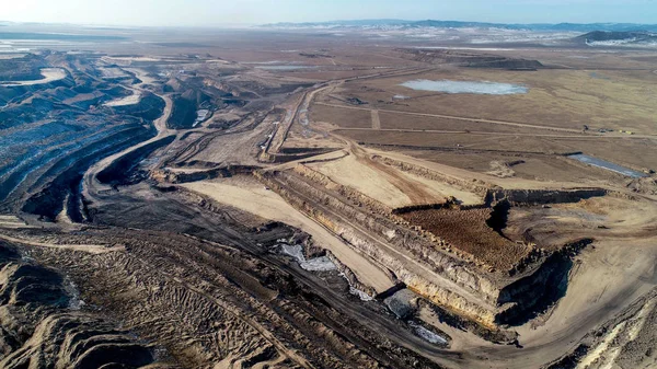 Minería de carbón a cielo abierto — Foto de Stock