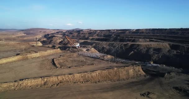 Minería de carbón a cielo abierto — Vídeo de stock