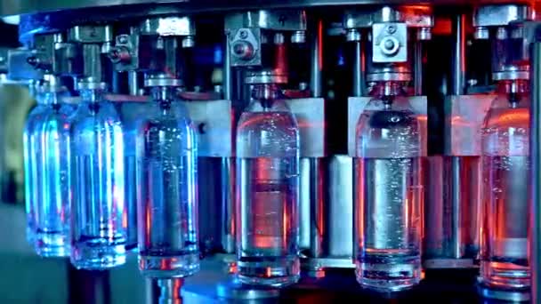 Water bottle factory — Stock Video