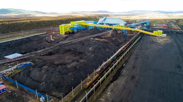 Minería de carbón desde arriba — Foto de Stock