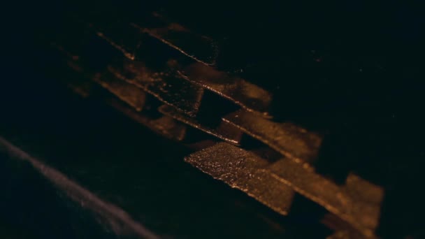Gold ingot industry factory golden — Stock Video