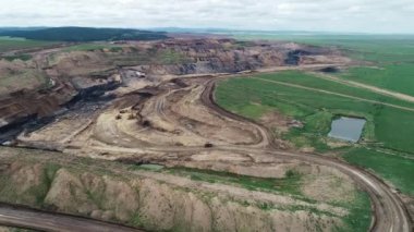 Açık maden kömür madencilik hava siyah