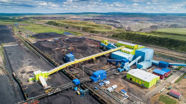 factory coal mining above aerial export industry