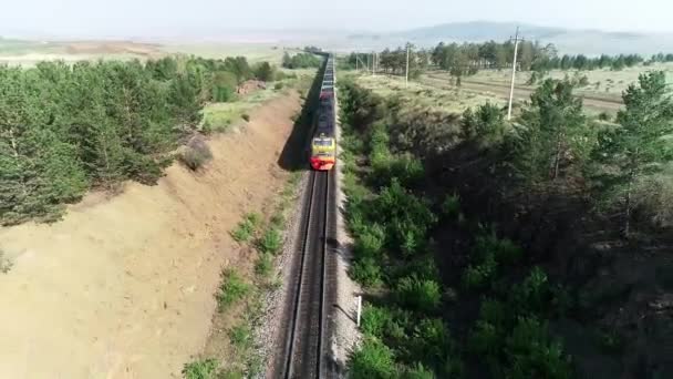 Tren carbón envío exportación entrega Rusia negro — Vídeo de stock