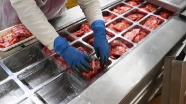 Et fabrikası üretim hattı plastik ambalaj