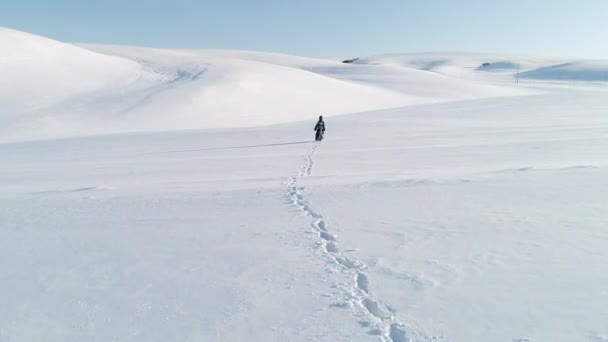 Innere Mongolei Winterlandschaft im Norden Chinas — Stockvideo