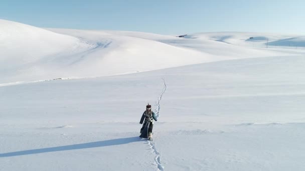 Inre Mongoliet vinter norra porslin landskap — Stockvideo