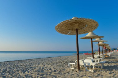 Sabah beach resort bambu şemsiye güneye İtalyan Beach ile