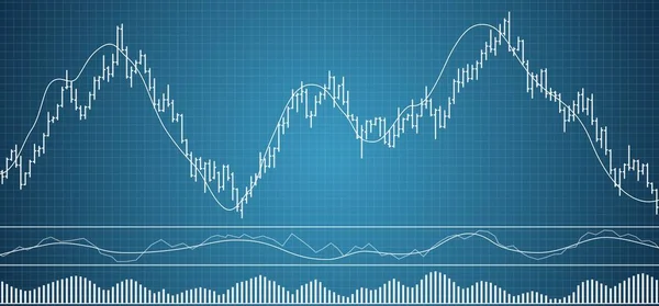 Grafico dei dati finanziari a barre. Visualizzazione dei dati di valuta cripto stock Forex . — Vettoriale Stock