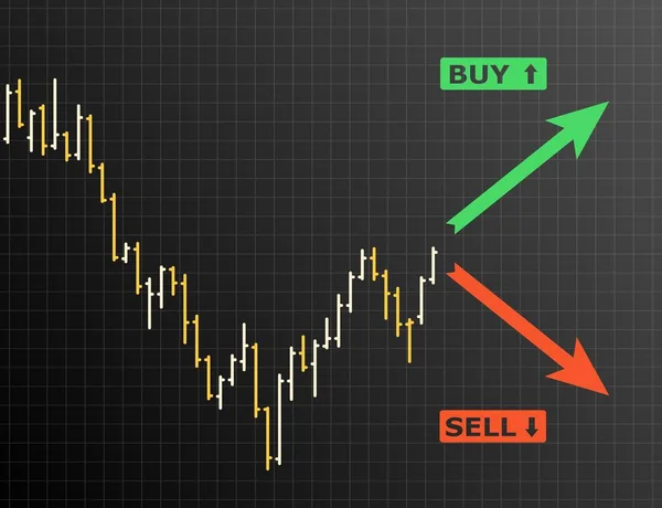 Barová finanční data grafu. Vizualizace dat zásob šifrovací měny Forex. — Stockový vektor