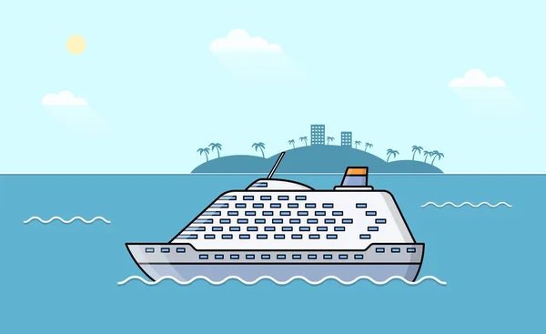 Passenger ships. Sea transportation liner. Ocean luxury yacht.