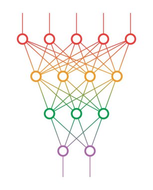 Neural ağ. Yapay zeka kavramı. Bilgisayar nöron net.