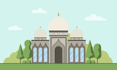 Müslüman Camii. Geleneksel İslam dininin minare bina. İslam'ın ibadet yeri.