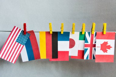 bayrakları ülkelerin büyük 7. Ekonomik siyasi kavram G7, G8 zirvesi 